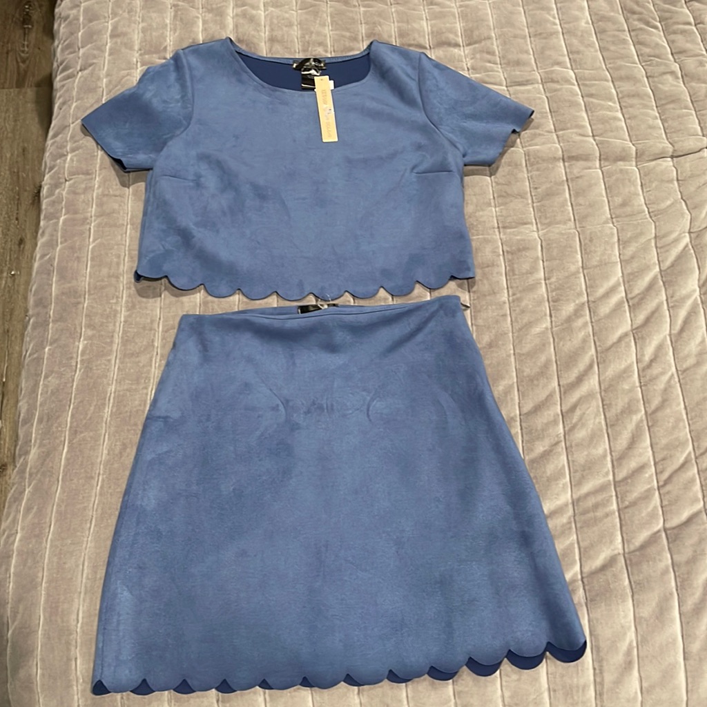 Aqua Skirt & Top Set
